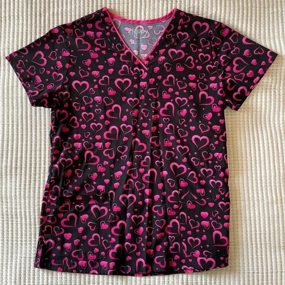 HAPPY SCRUBS SCRUB TOP 🩺 - Picture 1 of 3